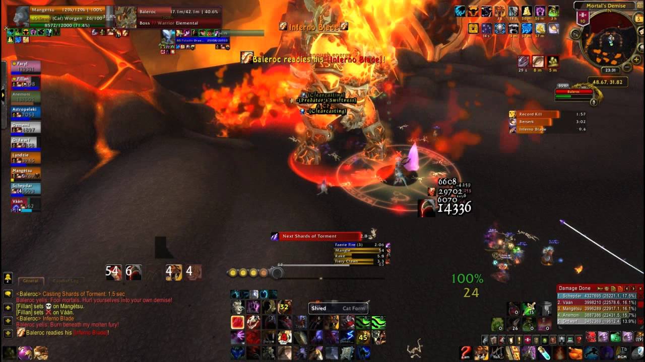 Firelands: Baleroc the Gatekeeper 10 Normal by Alter Ego (Melee) - YouTube