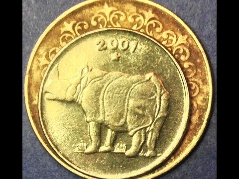India 2001 Raynoseros गैंडा Rhino 25 Paise Coin - 1985 50 Paise Coin