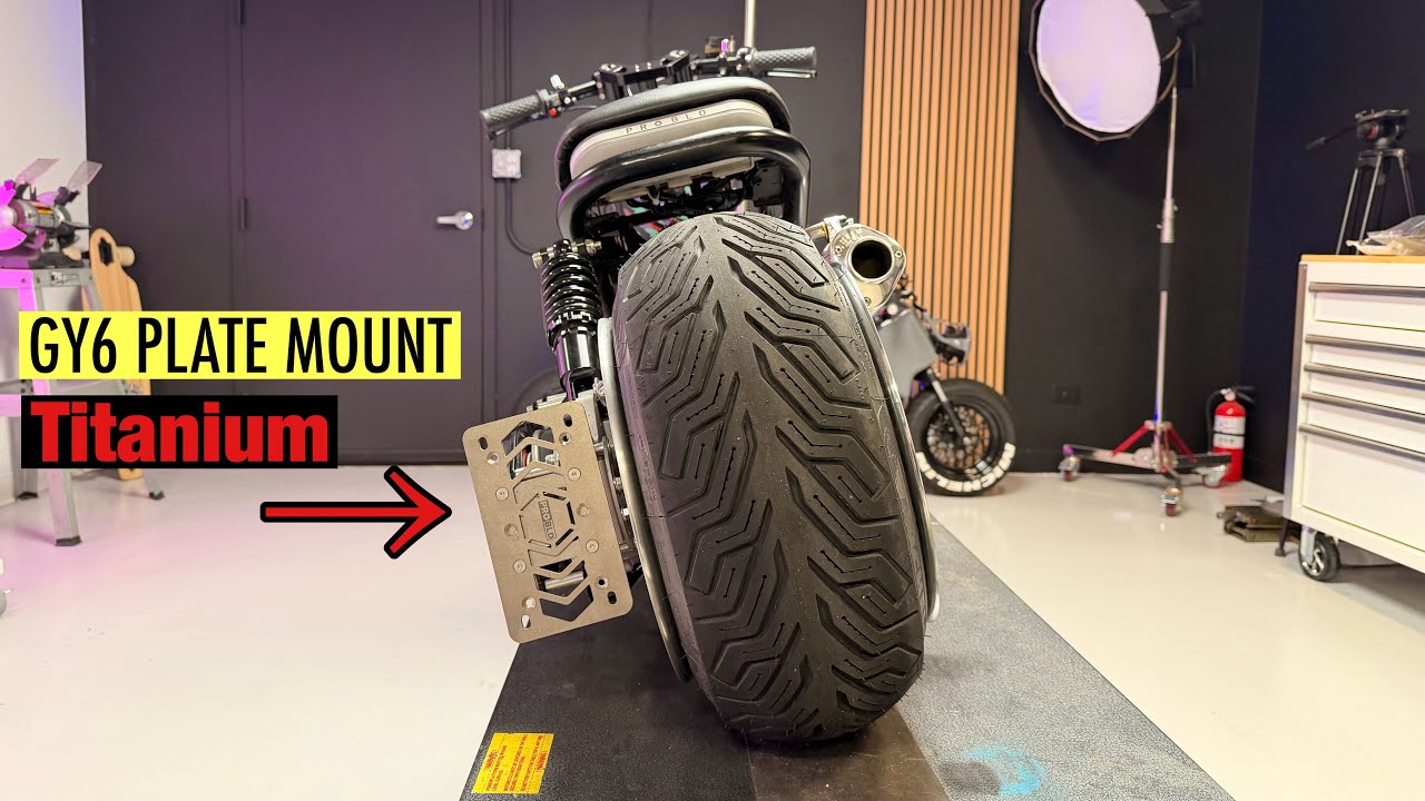 Титановый кронштейн номерного знака GY6 - ProBld