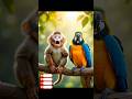 Panna Tamanna 😱 Talking Parrot Shocked Monkey Hey #usa #fatima