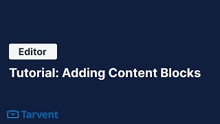 Tutorial: Adding Content Blocks