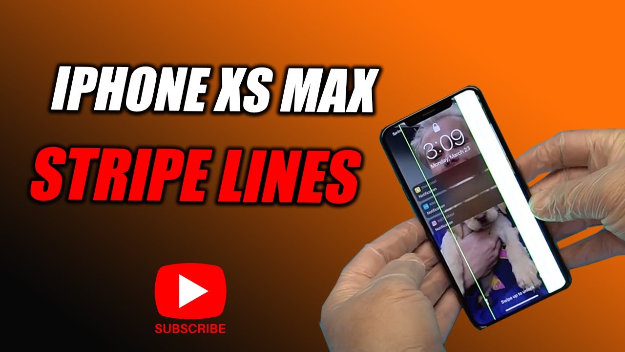 iPhone XS Max Screen Replacement | stripe lines