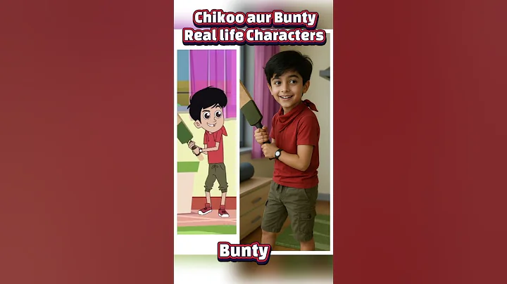 Chiku Bunty Cartoon Real Life Characters 😱 #shortsvideo #shorts thumbnail