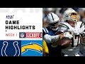 Colts vs. Chargers Week 1 Highlights | NFL 2019