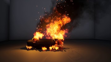 Unreal Engine 4 Particle effects - burning car