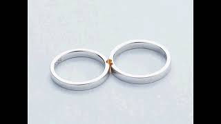 人気 ペア リング ハートモチーフ ゴールド ペアリング シルバーリング 刻印可能