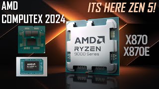 AMD Announces Zen 5, Ryzen 9000 CPUs, Ryzen AI 300, X870E, and more at Computex 2024