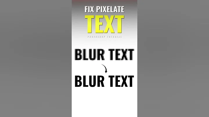 How to Fix Pixelated Text in Photoshop - Clear Text in 15 Seconds!