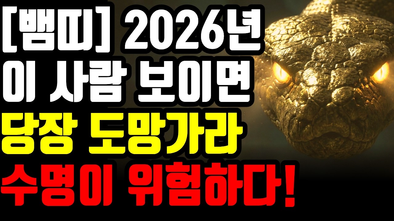 뱀띠는 2월에 '이 사람' 보이면 무조건 도망치세요. 당신의 수명을 갉아먹는 최악의 악연 (소름돋는 특징)