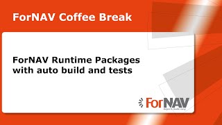 ForNAV Runtime Packages with auto build and tests