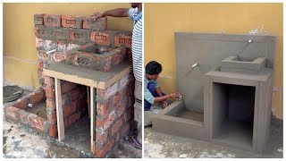 DIY Cement Wash Basin from Bricks 🧱✨ | Budget Friendly Build 