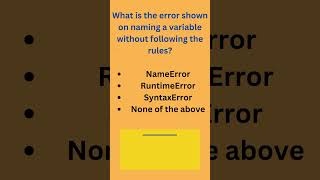 Which error ocurs  #quiz 4 #techcodio  #python #pythontutorial