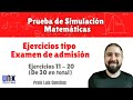 Ejercicios tipo Examen de Admisión  - Parte 2 de 3 - Matemáticas