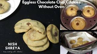 cookies cooker pressure oven chip chocolate without pan eggless