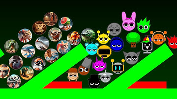 Italian Brain Rot Vs Sprunki Survival Marble Race In Algodoo