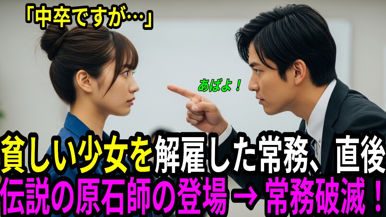 【スカッと】「中卒の倉庫番の分際で！」と少女を追い出した常務→直後、宝石を手にした少女が会社を救い常務は破滅！【逆転】
