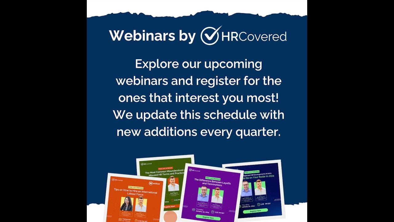 Welcome to the HR Covered Webinar Schedule - YouTube