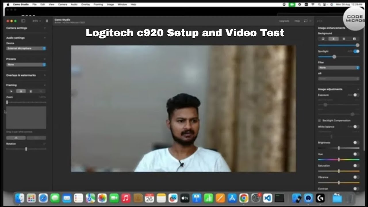 Logitech C920 pro hd webcam setup and testing Live - YouTube