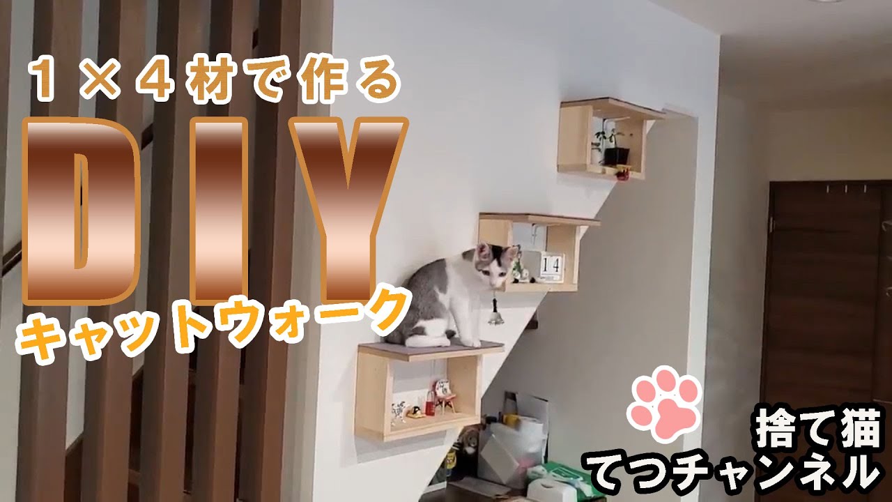 1X4材で作る！DIY キャットウォーク - YouTube
