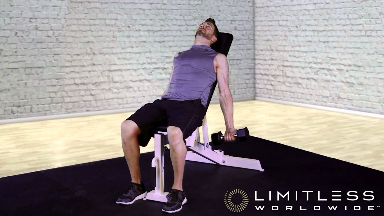 Alternating Incline Bench Dumbell Curls M - YouTube