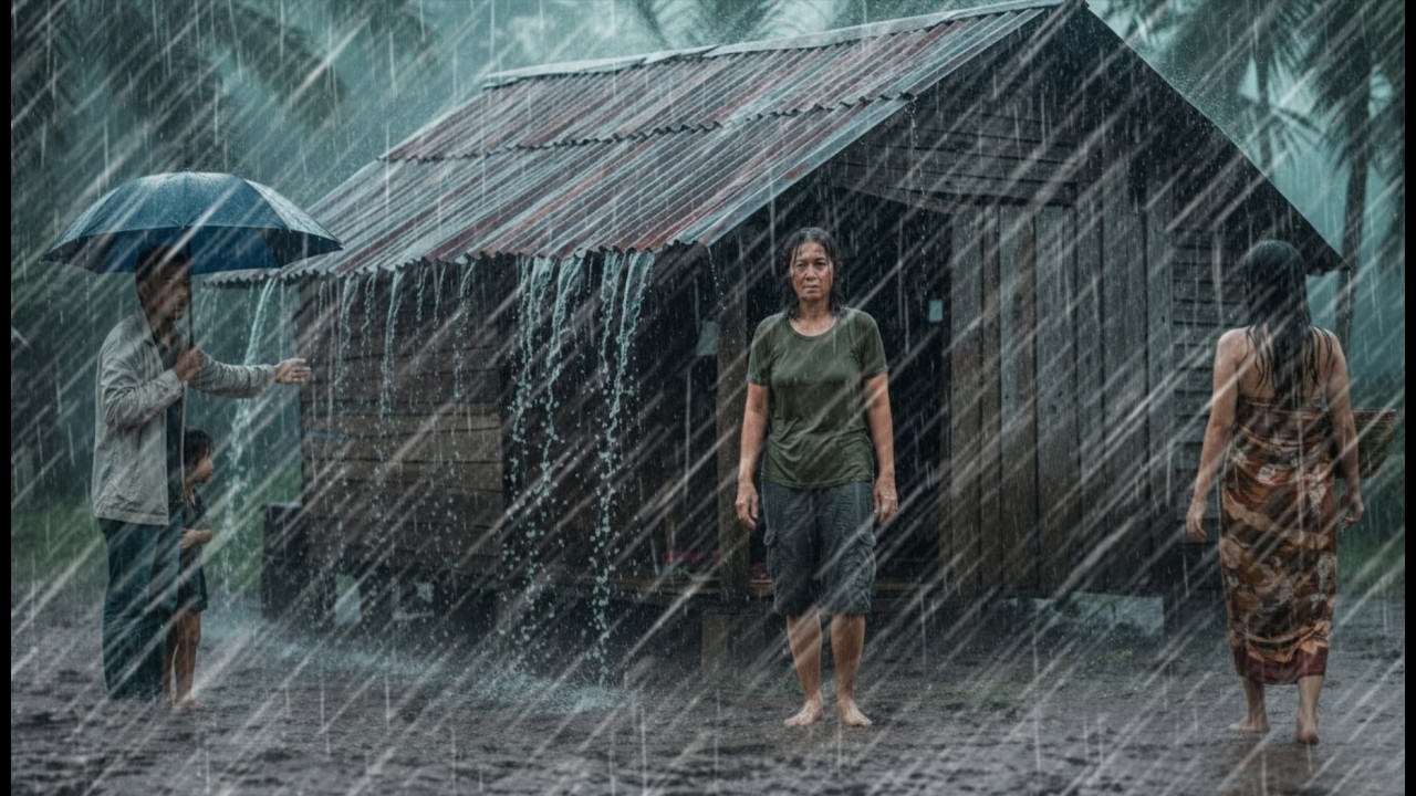 WHAT’S HIDING IN THIS RAIN? 🌧️⚡ Torrential Storm in Rural Indonesia | ASMR Rain Walk for Sleep