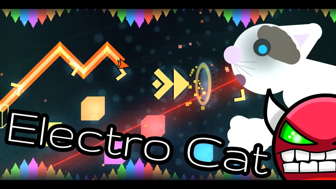 "Electro Cat" (Insane Demon) by Sillow (Coin) | Geometry Dash 2.11 | Roby GD