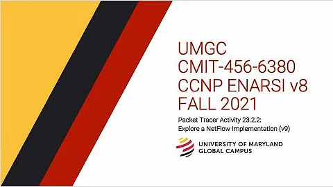 UMGC-Fall 2021 CMIT-456 CCNP ENARSI v8 Packet Tracer Tutorial 23.2.2: Explore NetFlow Implementation
