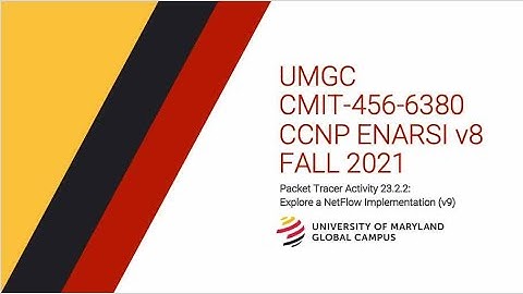 UMGC-Fall 2021 CMIT-456 CCNP ENARSI v8 Packet Tracer Tutorial 23.2.2: Explore NetFlow Implementation