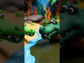 buaya vs Alligator! #alligator #crocodiles #clay #faktaclayf #foryoupage #shorts