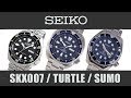 Seiko Comparison  - SKX007 / SRP773 Turtle / SBDC033 Sumo