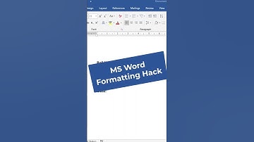 MS Word Formatting Hacks #msword