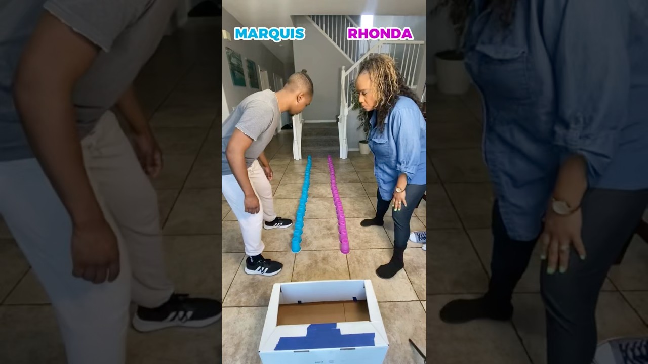 Cup Race Mom vs Son! 