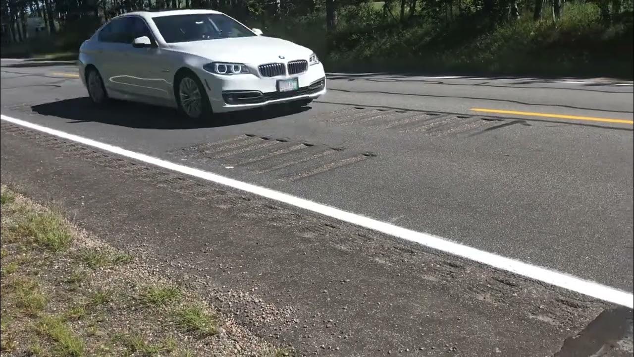 Transverse Rumble Strips - located about 3/8 of a mile ahead of
