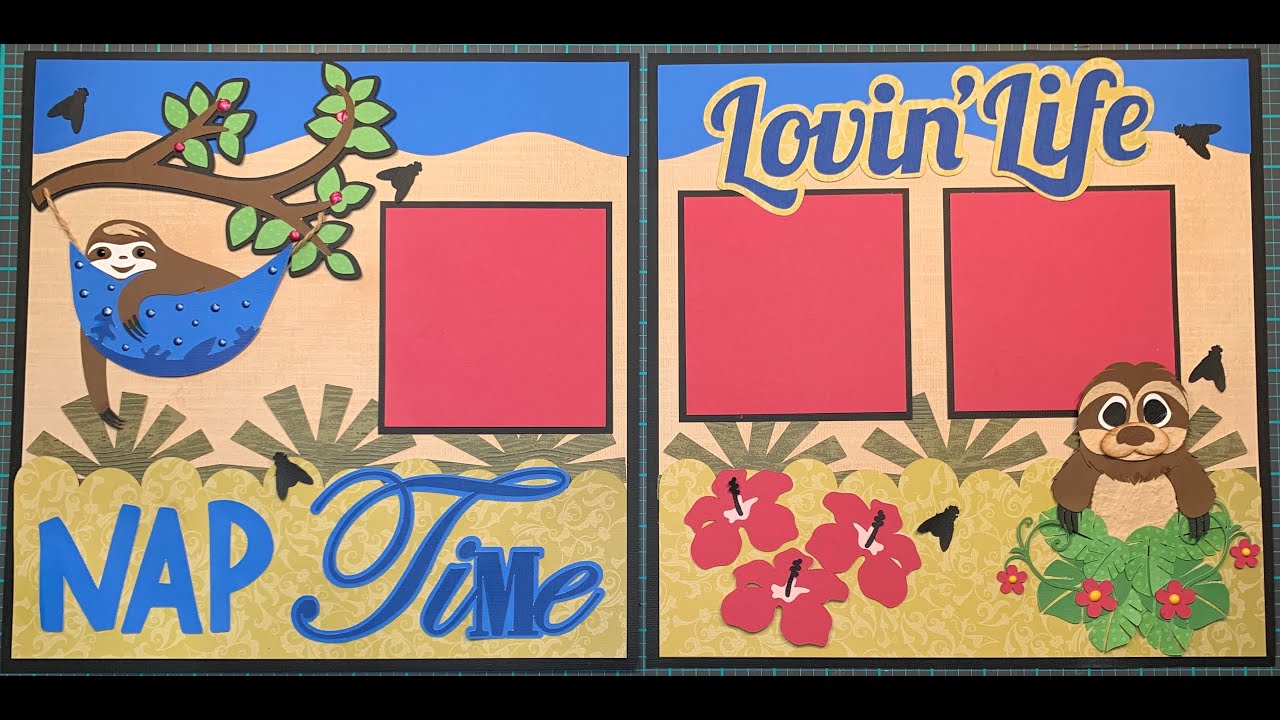 Nap Time Lovin' Cricut Made Scene Scrapbook Layout YouTube