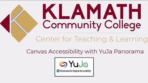 FACULTY: Canvas Accessibility with YuJa Panorama