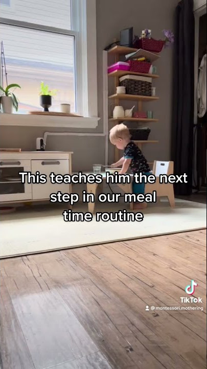 My 16 month old is learning how to clear the table now that he can walk and carry things