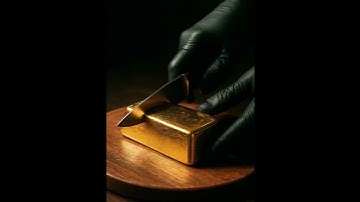 Cutting gold bar ASMR ! Which object do you want next PLEASE COMMENT #asmr #ai #shorts #satisfying