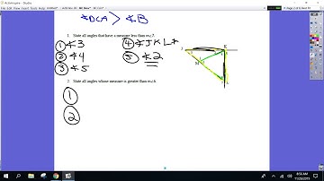 Honors Geometry BC Nov 26th - Unit 5 - Triangle Inequalities