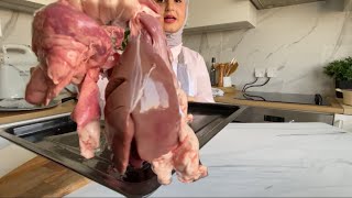 طبخ وتنظيف معلاق خروف قلب ، كلاوي ، كبده ( السوده ) 👌| Liver, heart and kidneys of lamb