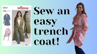 Sewing Simplicity 8554  Easy to Sew Trench Coat