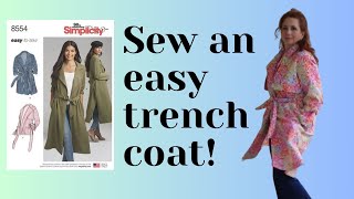 Sewing Simplicity 8554 - Easy to Sew Trench Coat