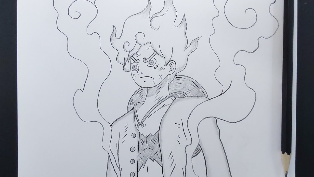 How To Draw Luffy Gear 5 Step By Step || One Piece Art Tutorial - YouTube
