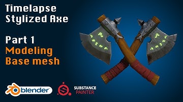 [Blender] Stylized Axe : How to make a game asset - Part 1
