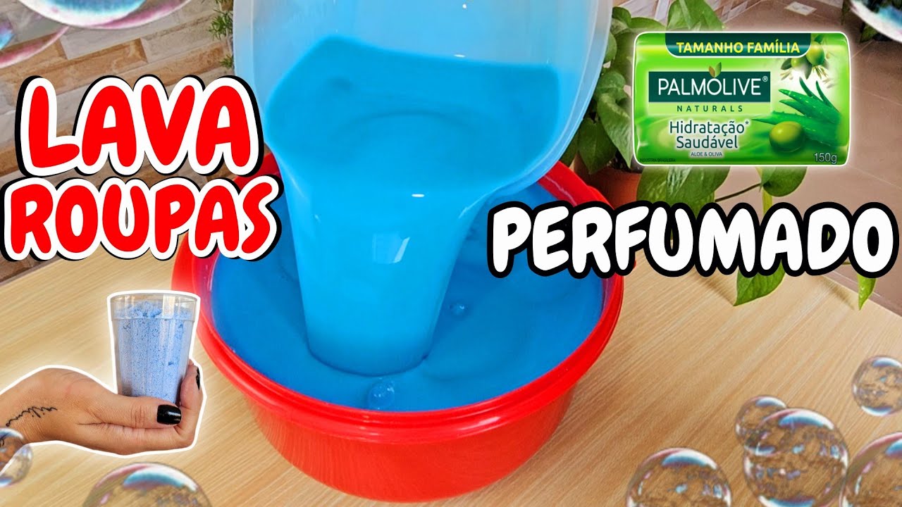 COM 1 COPO DE SABÃO EM PÓ E UM SABONETE PALMOVE FIZ UM LAVA ROUPAS PERFUMADISSIMO 😍