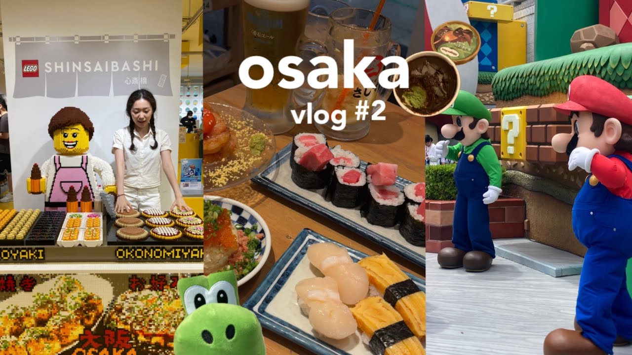 Osaka vlog #2 🍣 | 놀거 다 놀고 맛집 웨이팅 없이 가는 꿀팁 | 유니버셜, 박명수 초밥, 우동보우, 칼디