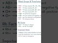 Blood Group and Transfusion Rules 🖤💯 #information #foryou #tech