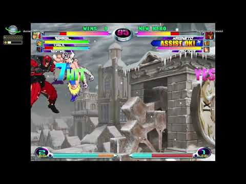 MvC2: Duc - Spiral Teleport Crossup Drones 3F Quick Drop 2 Throw 80% Sequence .:8.31.25:.