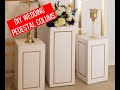 DIY Wedding Ceremony Pedestals| Dollar Tree plinths | Wedding Aisle columns