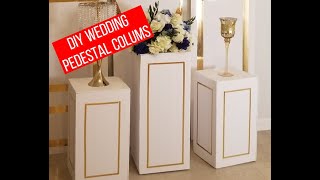 DIY Wedding Ceremony Pedestals| Dollar Tree plinths | Wedding Aisle columns