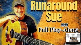 Dion - "Runaround Sue" | Full Guitar Play-Along (Chords on Screen)